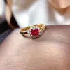 Cluster Ringen Echte Natuurlijke En Echte Ruby Ring Bruiloft Fijne Sieraden Groothandel 925 Sterling Zilver