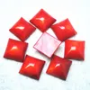 Crystal 4PCS Nature Red Coral Cabochons No Hole Size 10x10MM For Women Earring Making DIY Findings Free Shipping HOT ONES