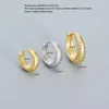 Hoepel oorbellen 925 sterling zilveren oorbel mode geometrische textuur ronde meerdere maten oor ring INS stijl persoonlijkheid trend vrouwen meisje J