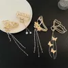 Baumeln Kronleuchter Goldene Farbe Schmetterling Haar Klaue Frauen Vintage Quaste Anhänger Haar Clips Metall Hohl Haarnadel Shark Barrettes Kopfbedeckung Z0608