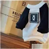 Hundkläder Classic Clothes Cat Cotton Fashion Casual tröja Jacka Designers Animal Autumn Winter Pet Drop Delivery Home Garden Sup Dhj2z