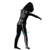 Cosplay Zombie Costume Kids Halloween Zombie Mask Costume Cosplay Scary Skeleton Skull Costume Jumpsuit Set Sets Carnival Party Clothes 230606