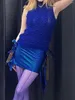 Skirts Fashion Womens Shiny Metallic Skirt Mid Waist Bow Tie Side Bodycon Mini Clubwear Skin Friendly S M L