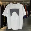 القمصان 2023SS Cotton Sun Printing Top Top Tee Rhude Black Women Men's Mens Ederize Hipt Hiphop