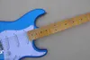 Factory Metallic Blue Body elektrische gitaar met chromen hardware, witte slagplaat, aanbieding logo / kleur aanpassen