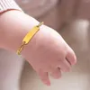 Link Armbanden Schattige Kinderen Ketting Glad Id Rvs Diy Armband Voor Baby 6.3-8.3Inch Kan Aanpassen Vergulde
