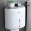 Hållare toalettvävnadslåda toalett toalett papper rack gratis stansning toalett papperslåda vattentätt rullarrör kreativt papperslåda