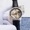 New Arrival Men's Watches Luxury Watches Business Fashion Watches Automatic Mechanical Genuine Leather Strap Cool Skeleton Dial Designer Openwork design