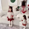 Mädchenkleider Kleinkind Baby Kapuzenstrickpullover Kleid für Mädchen Weihnachten Lose süße Pullover Mantel 1–12 Jahre Kinder Herbst Pullover Tops 10 11