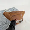 Taille Zakken Vintage Corduroy Tas Voor Vrouwen Rits Borst Vrouwelijke Banaan Geld Pouch Schouder Portemonnee Pocket Crossbody