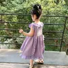 Girl's Dresses Toddler Baby Summer Tank Dress Children Purple Cotton Sundress Sleeveless Clothing Kids Casual for Girls