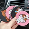 Nieuwe 2 Stuks Cartoon Siliconen Auto Mok Coaster Draagbare Melk Koffie Mok Cup Mat Antislip Auto Cup matten Leuke Dieren Cup Pad Coaster