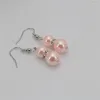 Dangle Earrings Gold Color/Pruple/Blue/Pink/Multicolor/White Fresh Water Pearl Beads Drop Crystal For Women DIY Female Earring