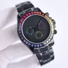 Black Shell Watch Mens Automático Mecânico 7750 Movimento Designer Relógios 40mm Função de Tempo Safira À Prova D 'Água 904L Aço Inoxidável Montre de Luxe