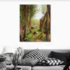 Canvas Artwork Forest Scene with Two Figures Camille Pissarro Painting Handmade Impressionist Landscape Art for Dining Room