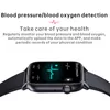 1,83 "TFT grand écran BT AI voix montre intelligente avec fréquence cardiaque sang oxygène température corporelle surveillance des soins de santé Fitness Tracker