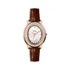 Designerhorloges voor dames Hoge kwaliteit casual quartz-batterij waterdicht ovaal 27 mm horloge