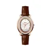 Designerhorloges voor dames Hoge kwaliteit casual quartz-batterij waterdicht ovaal 27 mm horloge