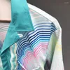 Camisas casuais masculinas coloridas com padrão floral camisa de manga curta masculina streetwear verão respirável camisa moda masculina chinesa