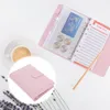 Binder File Folder Cash Budget Book Cards Holder Pu Pvc Name