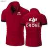 Polo d'été pour hommes DJI Drone Pilot Print Casual Coton de haute qualité à manches courtes Homme Harajuku Classic Tops T-shirt personnalisé L230520