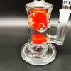 Pipa ad acqua in vetro da 9 pollici Bong Heady Bong Incycler Jelly Fruit Candy Cream Orange Heady Pipe Smoking Dabber Rig Recycler Giunto femmina da 14,4 mm con ciotola normale Perc