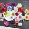 Decorative Flowers Wedding Decoration DIY Handmade Headdress Hat Flower Rose Simulation Cloth Fake Pography Po Props