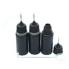 5pcs 10ml Squeeze Empty Black PE Dropper Bottles With Needle Caps Plastic E Liquid Bottle TDQP