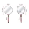 Fashion Hand Hold Compact Mirrows Wholesale Helder Makder Maker Mirror Mirror Cosmetic Tools 4 Color Round and Square Shape