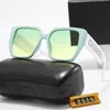 gafas de sol de diseñador para mujer canal gafas de sol para hombre montura cuadrada gafas de sol polarizadas de verano con patas anchas de anteojos con letra hueca con caja