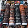 チェーン30PCS/パック卸売バルクロットミックススタイル編組編みEthinc Tribal Leather Cuff Bracelets Men's Women's Jewelry Party Gifts MX4 230606