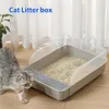 Pudełka koty kuweta pudełko zwierzaka toaleta na półkopiąc pies czysty toaletowa piaskownica kot pies taca kotka gałka miotne przeciwblaskowe kuweta
