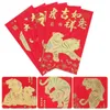 Emballage cadeau 36 pièces année le tigre rouge sac à main argent stockage paquet sac enveloppe papier créatif traditionnel poche fournitures