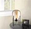 Bordslampor Creative Iron Glass Floor Lamp Nordic Simple and Vintage upprätt vintermelonbolllampa.