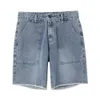 2023 Summer New Designer Fashion Loose Straight Sleeve Jeans Mid Waist Elastic Shorts pour hommes