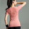 Aktywne koszule Summer Kobiet Koszulka jogi krótkoczepowo-nokółek luźne żeńskie ubranie puste Pilates fitness Running Gym Sportsła szwańca