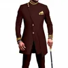 Herenpakken Casual herenpak Slanke Mode Tweedelige set Kostuum Homme Pour Mariage Trajes Elegantes Para Hombre