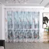 Gardinperspektiv Tropiska blad Banana Leaf Printed Window Anti-Mygg Guzes Hemtextilprodukter