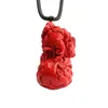 Łańcuchy Naturalne autentyczne czerwone piasek wisiorek cynobowy miedź pieniądze odważny naszyjnik biżuteria męska i damska grzywna