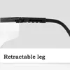 Lunettes de sécurité de voiture lunettes de jambe rétractables lunettes anti-poussière coupe-vent moto vélo cyclisme lunettes anti-éclaboussures