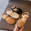 Sandalen Meisje Sandalen Hol Vakantie Gladiator Stijl Outdoor Kinderen Platte Peuter Mode Zomer Zachte Kid Schoenen 230606