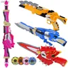 Two Mode Mini Force Transformation Toys with Sound and Light Action Figures MiniForce X Deformation Weapon Gun Sword Toy L230522