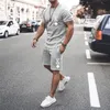 Mens Tracksuits Men Suit Fashion 2piece Set Street Short Shirts Shorts Pants Casual Oversized Comfortable Clothes Jogging Training 230607