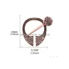 Pins Brooches New Fashion Antique Copper Sier Vintage Womens Scarf Brooch Clip Cardigan Sweater Lapel Round Pins Jewelry Dhtmo