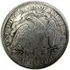 Set completo USA (1840-1891) P/O/CC/S 104pcs Seduto Liberty Quater Dollar Moneta copia placcata argento