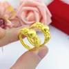 Cluster-Ringe Hochzeit für Frauen 18 Karat Gold rund Handwerk Auto Blume Verlobungsfeier Geschenke feiner Schmuck verblasst nicht