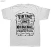 Vintage 1967 Perfection All Original Part Cool Tshirt Uomo Novità Sarcastic T Shirt Hip Hop Hipster Streetwear Tee Shirt L230520