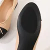 Chaussures femme pompes de base 2023 deux couleurs épissage classique arc Ballet travail chaussure grande taille Tweed talons bas mode femmes chaussures pompe