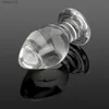 IKOKY 50mm Grand Cristal Butt Plug Vagin Ball Grand Pyrex Verre Anal Gode Perle Faux Adulte Masturbate Sex Toys pour Femmes Hommes Gay L230518