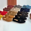 Loro Piana Casual Shoes Summer Charms Walk Soede Moccasins Мужчины Женщины дизайнерские кроссовки кожа